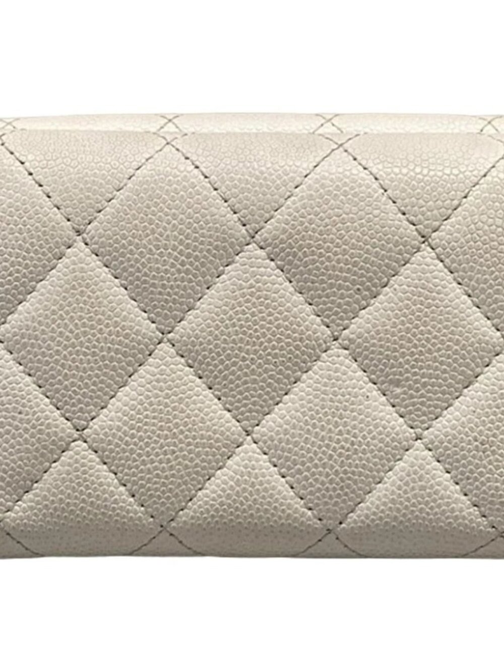 CHANEL Matelasse White Calfskin Trifold Wallet - Picture 2 of 10